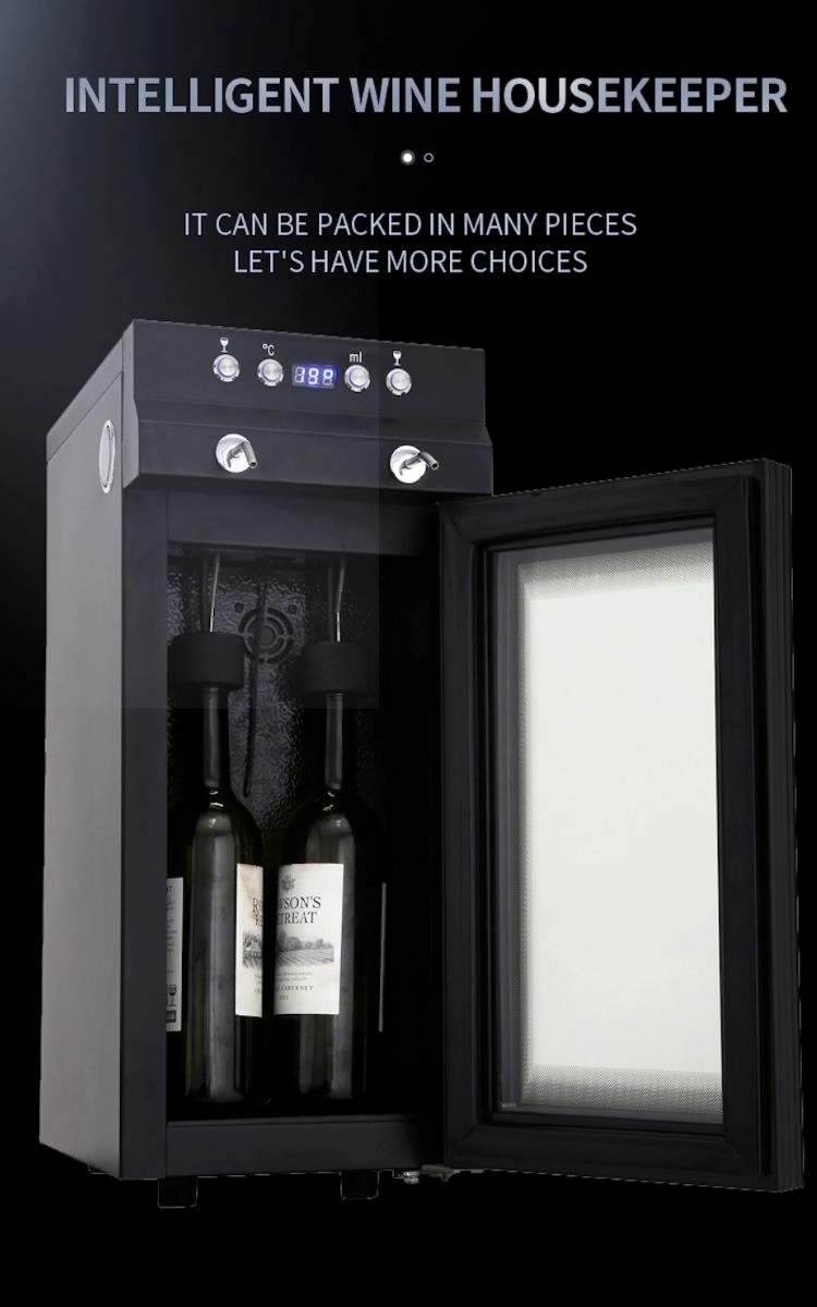 2 bottle wine dispenser digital temperature controller