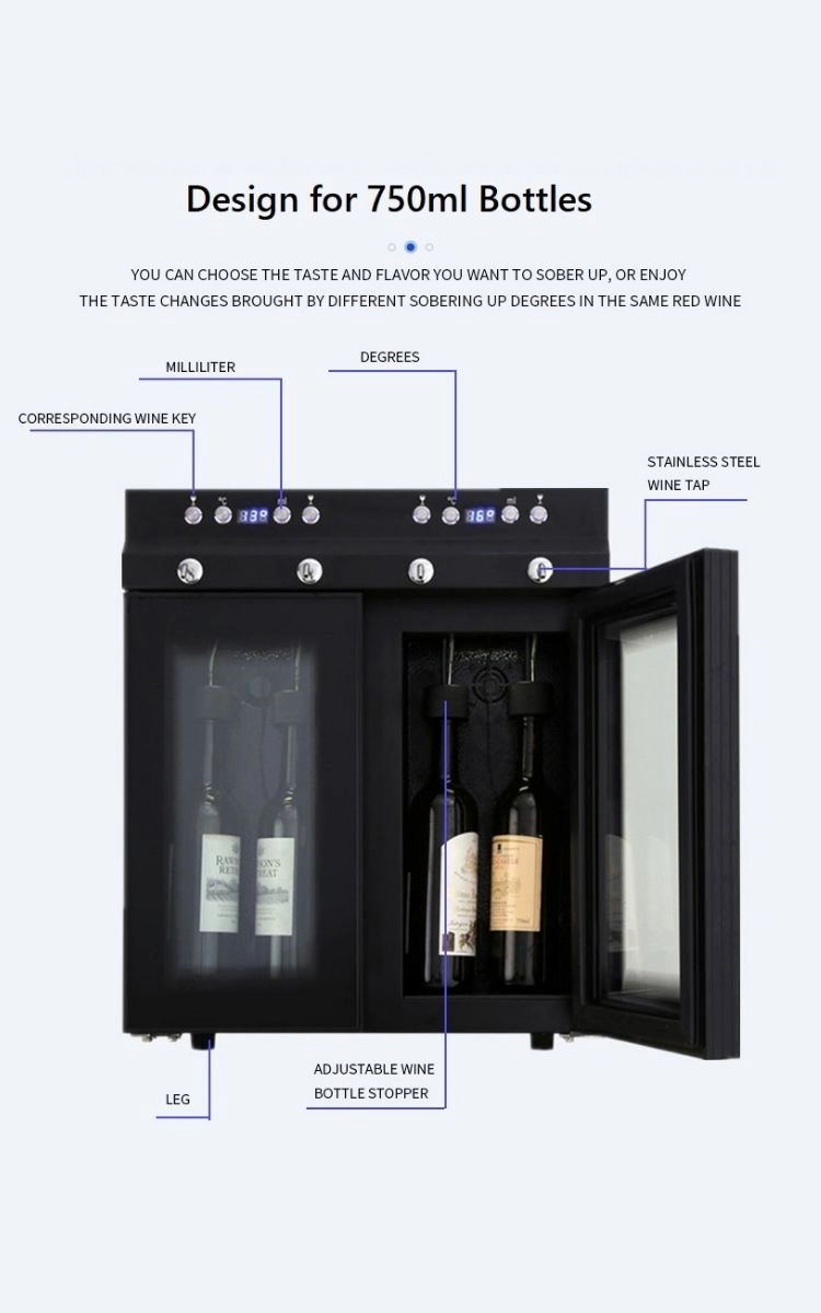 4 bottle wine dispenser functions
