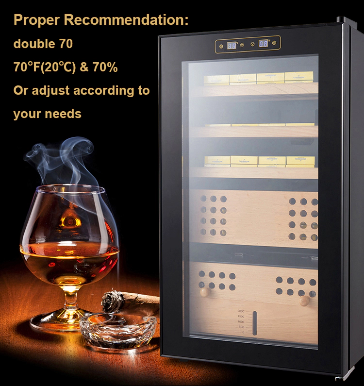 70L Cigar Cooler Humidor 300 Cigars Fuhui Appliances