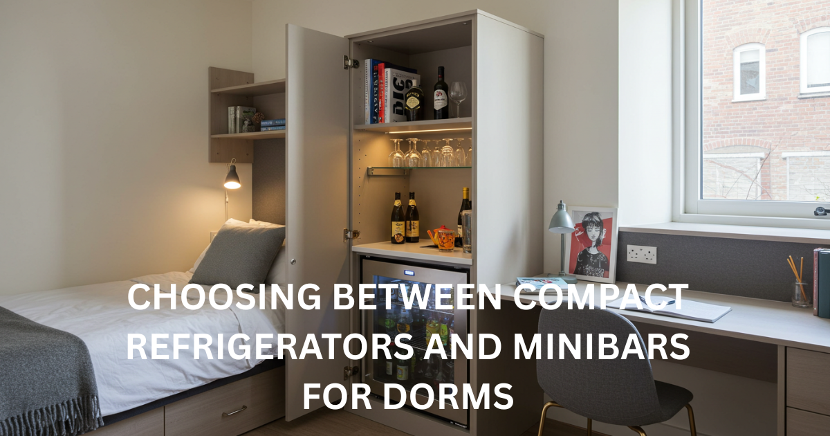 Choosing between compact refrigerators and minibars for dorms